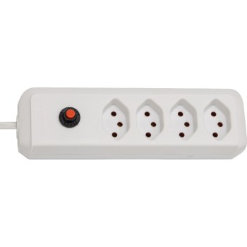 Brennenstuhl Swiss-Line Steckdosenleiste, 4xT13, ohne Schalter, white, 1.5m cable Brennenstuhl Swiss-Line Steckdosenleiste, 4xT13, ohne Schalter, white, 1.5m cable