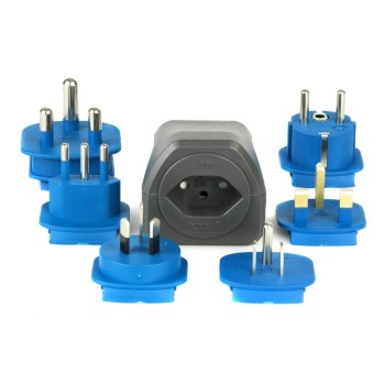 Reiseadapter for 3-pol/2-pol Anschlüsse, Universal Steckdosen Adapter