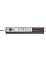 Brennenstuhl Premium-Line 19'' Steckdosenl., 6+1 quer xT13, mit Schalter, gr/rt, KGS