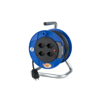 Enrouleur compact ST, 15m, bleu, avec 4x T13 prises, sécurité Duo Enrouleur compact ST, 15m, bleu, avec 4x T13 prises, sécurité Duo