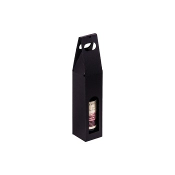 Brieger Tragverpack. Wein Ligne Noire 1 Stk, black , 1 Flasche, 8.2 x 33.5 x 8.2 cm