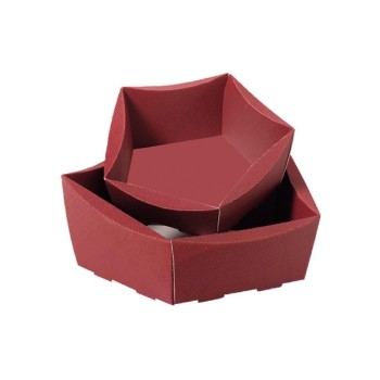 Brieger Präsentkorb Royal 5-eckig, bordeaux, 150 x 220 x 60 mm, 1 Stück