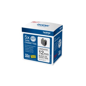 Brother P-touch Schriftband TZe-231 5 Stk., laminiert,black auf white, 12mm, 8m Brother P-touch Schriftband TZe-231 5 Stk., laminiert,black auf white, 12mm, 8m