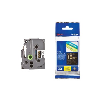 Brother P-Touch Schriftbänder, laminiert, Band black , Schrift gold, 18mm Brother P-Touch Schriftbänder, laminiert, Band black , Schrift gold, 18mm