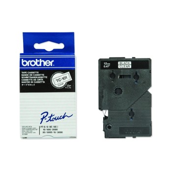 Brother P-Touch Schriftb TC, 12 mm, Band klar, Schrift black 
