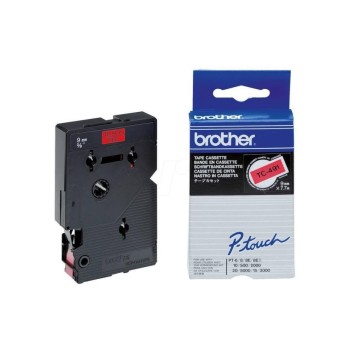 Brother P-Touch Schriftb TC, 9 mm, Band red, Schrift black Brother P-Touch Schriftb TC, 9 mm, Band red, Schrift black