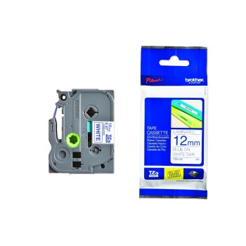 Brother P-Touch Schriftbänder,lami., Band white,Schrift blue,12 mm Brother P-Touch Schriftbänder,lami., Band white,Schrift blue,12 mm