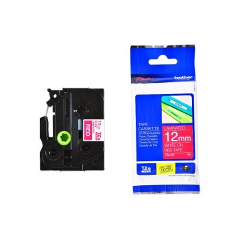 Brother P-Touch Schriftbänder,lami., Band red,Schrift white,12 mm