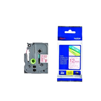 Brother P-Touch Schriftbänder,lami., Band klar,Schrift red,12 mm