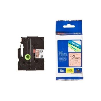 Brother P-Touch Schriftbänder,lami., Band leucht-orange,Schrift black ,12 mm