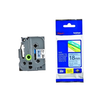 Brother P-Touch Schriftbänder,lami., Band blue,Schrift black ,18 mm Brother P-Touch Schriftbänder,lami., Band blue,Schrift black ,18 mm