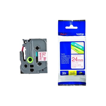 Brother P-Touch Schriftb, lamin., Band white,Schrift red,24 mm Brother P-Touch Schriftb, lamin., Band white,Schrift red,24 mm