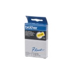 Brother P-touch cartridge TC-601, TC-Band, laminated ,black auf yellow, 12mm, 7.7m