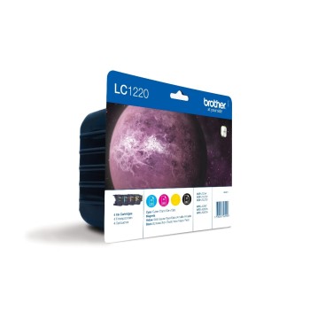Brother combi-pack, 4 cartridges, LC-1220VALBP, LC-1220BK, LC-1220C, LC-1220M, LC-1220Y Brother combi-pack, 4 cartridges, LC-1220VALBP, LC-1220BK, LC-1220C, LC-1220M, LC-1220Y