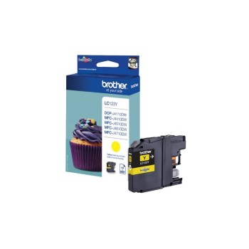 Tinte Brother LC-123Y, yellow, 600 Seiten Tinte Brother LC-123Y, yellow, 600 Seiten
