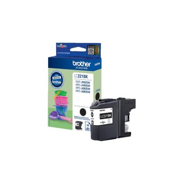 Tinte Brother LC-221BK, schwarz, 300 Seiten Tinte Brother LC-221BK, schwarz, 300 Seiten