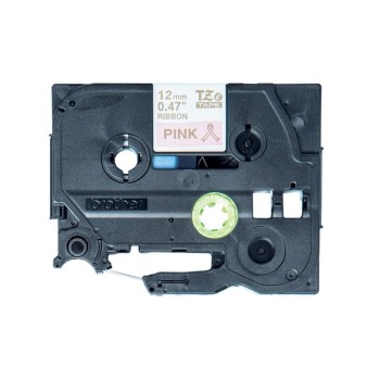 Brother P-touch Farbband TZE-RE34, TZe-Band, Stoffband,Gold auf Pink, 12mm, 4m