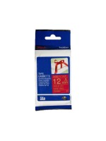 Brother P-touch Farbband TZE-RW34, TZe-Band, Stoffband,gold auf bordeaux rot, 12mm, 4m