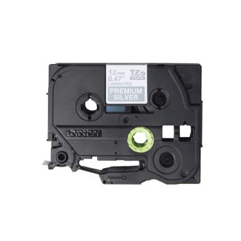 Brother P-touch Schriftband TZE-PR935, weiss auf premium silver, 12mm Brother P-touch Schriftband TZE-PR935, weiss auf premium silver, 12mm
