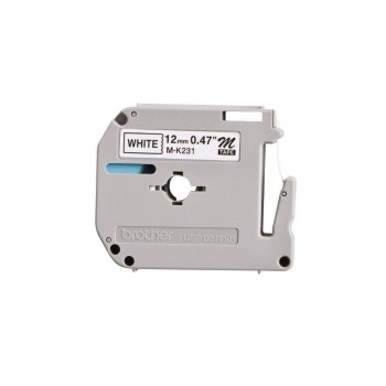 Brother P-touch Farbband M-K231, M-Band, nicht laminiert,schwarz auf weiss, 12mm, 8m