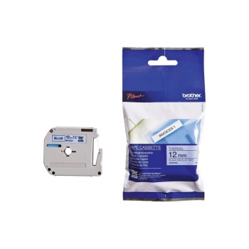 Brother P-touch Farbband M-K531, M-Band, nicht laminiert,schwarz auf blau, 12mm, 8m