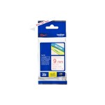 Brother P-touch Farbband TZ-222, TZ-Band, laminiert,rot auf weiss, 9mm, 8m