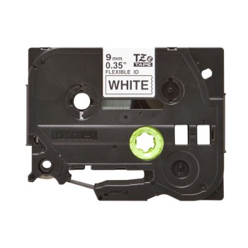 Brother P-touch Farbband TZeFX221,Flexitape, laminiert,noir auf blanc, 9mm, 8m