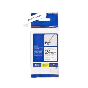 Brother P-touch Farbband TZeFX251,Flexitape, laminiert,black auf white, 24mm, 8m Brother P-touch Farbband TZeFX251,Flexitape, laminiert,black auf white, 24mm, 8m