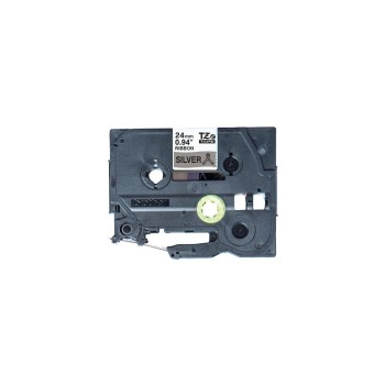 Brother P-touch Schriftband TZE-R951, Stoffband, black auf silver, 24mm, 4m Brother P-touch Schriftband TZE-R951, Stoffband, black auf silver, 24mm, 4m