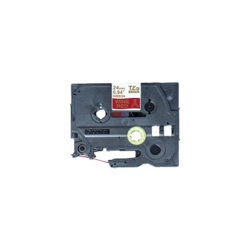 Brother P-touch Schriftband TZE-RW54, Stoffband, gold auf red, 24mm, 4m Brother P-touch Schriftband TZE-RW54, Stoffband, gold auf red, 24mm, 4m