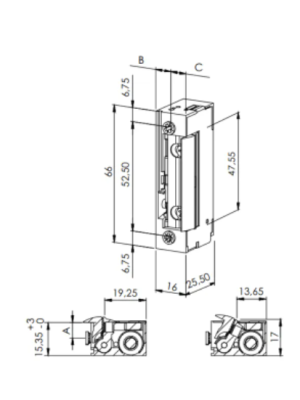 Standard strikes 12V DC, steady state, flashing, BSW Standard strikes 12V DC, steady state, flashing, BSW