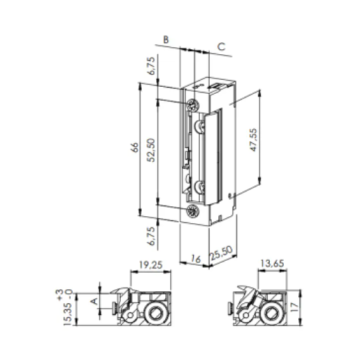 Gâches standard 12V DC, régime permanent, à émission, BSW Gâches standard 12V DC, régime permanent, à émission, BSW