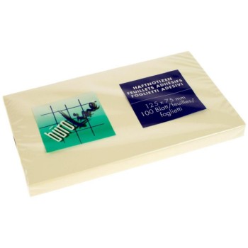Büroline Haftnotizen 12.5xmc7.5cm, yellow, 1 Block à 100 Blatt