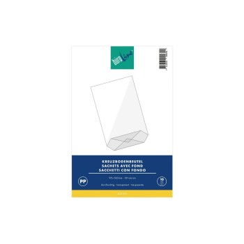 BüroLine Kreuzboden-Beutel, 10 Stk, 9,5 x 16 cm
