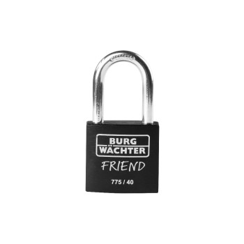 Burgwächter Vorhangschloss 775 40 Friend, black , WxH 20.5x32.5mm Burgwächter Vorhangschloss 775 40 Friend, black , WxH 20.5x32.5mm