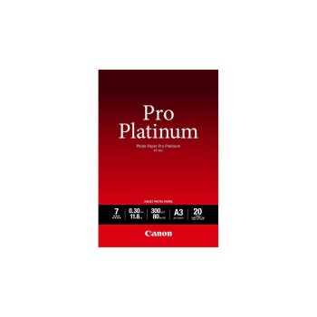 Canon Photo Paper Pro Platinum A3, 297 x 420 mm, 300 g/m2, 20 Blatt Canon Photo Paper Pro Platinum A3, 297 x 420 mm, 300 g/m2, 20 Blatt