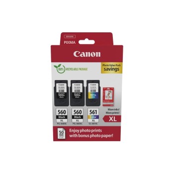 Canon Encre 2xPG-560XL/1xCL-561XL Photo noir/Cyan/Magenta/Yellow Canon Encre 2xPG-560XL/1xCL-561XL Photo noir/Cyan/Magenta/Yellow