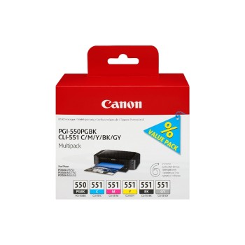 Canon PGI-550/CLI-551 PGBK,C,M,Y,BK,GY Canon PGI-550/CLI-551 PGBK,C,M,Y,BK,GY