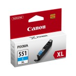 Encre Canon CLI-551C XL cyan, 11ml, PIXMA MG5450/MG6350/iP7250