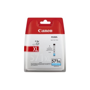 Ink Canon CLI-571C XL cyan, 11ml, PIXMA MG5450/MG6350/iP7250 Ink Canon CLI-571C XL cyan, 11ml, PIXMA MG5450/MG6350/iP7250