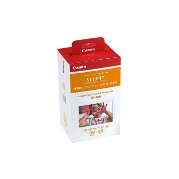 Canon RP-108 | 108 Blatt Papier, + Farbkartusche 10x15 Canon RP-108 | 108 Blatt Papier, + Farbkartusche 10x15