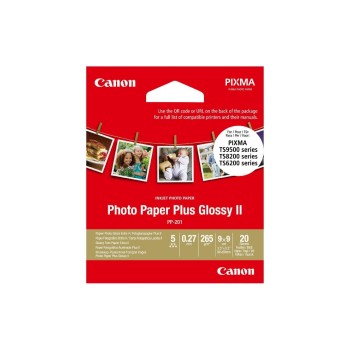 Canon Papier photo PP-201 Glossy II 8,9x8,9 cm 20 Pièce/s