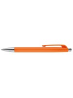 Caran d`Ache Kugelschreiber 888 Infinite, orange, blaue Schriftfarbe