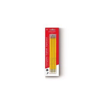 Caran d'Ache Crayon HB, avec gomme, 4 pièces