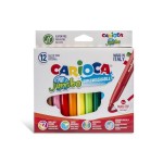 Carioca Feutres de coloriage Jumbo Box E-6 12 pièces, multicolores