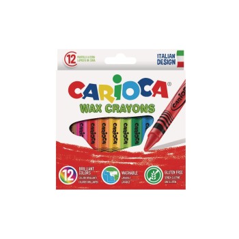 Carioca Crayon gras de couleur Wax 12 pièces, multicolores Carioca Crayon gras de couleur Wax 12 pièces, multicolores