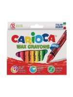 Carioca Crayon gras de couleur Maxi Wax 12 pièces, multicolores