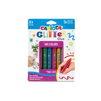 Carioca Feutres à paillettes Mix 6 pièces, multicolores