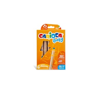 Carioca Crayons de couleur Baby 3 in 1 Ø 10 mm 6 pièces, multicolore