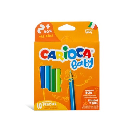 Carioca Crayons de couleur Baby 10 pièces, multicolores